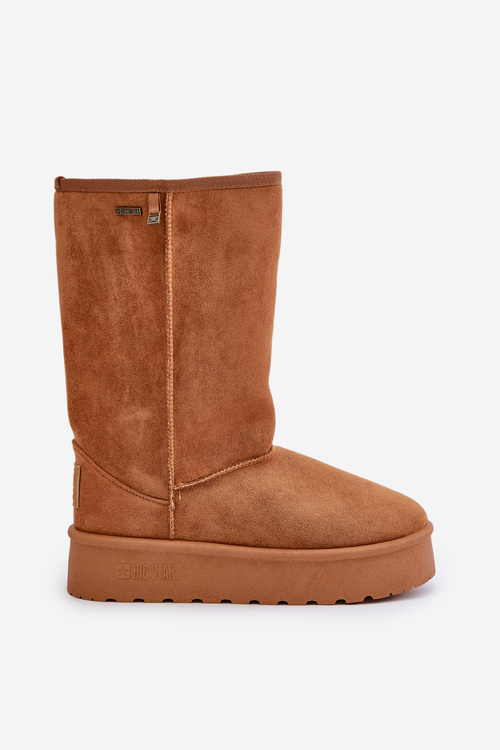 Високі зимові черевики на платформі Big Star OO274893 Camel