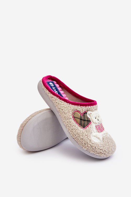 Жіночі домашні тапочки Тапочки з ведмедиком Inblu EC000095 Бежеві