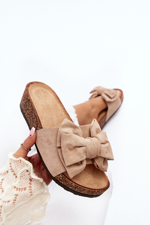 Жіночі шорти на корковій платформі з бантом кольору хакі Tarena