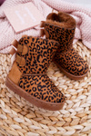 Дитячі чоботи Снігові чоботи з хутром Леопард Fiona