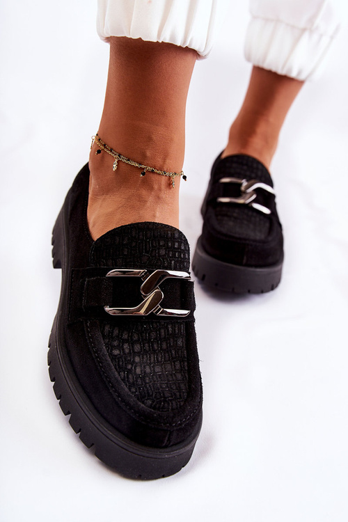 Модні замшеві лофери Light Black Rayhan