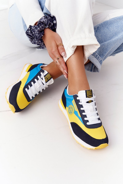 Жіночі кросівки Memory Foam Big Star HH274525 Yellow-Blue