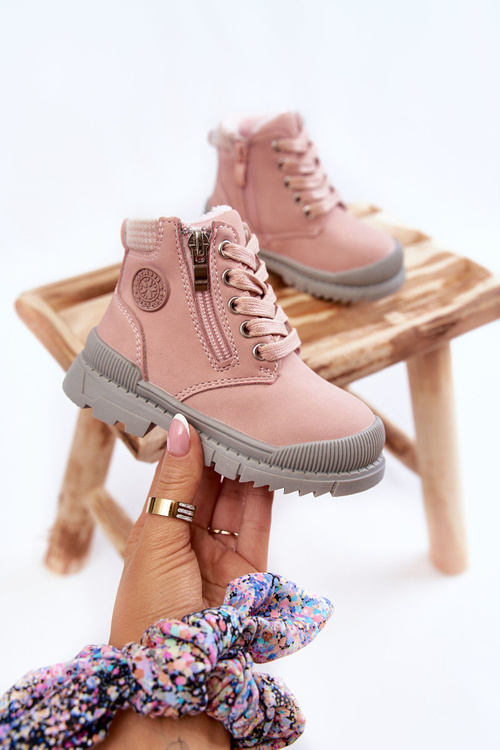 Дитячі утеплені черевики Trappers Pink Hopper