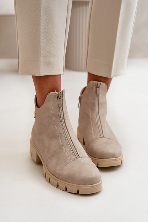 Теплі жіночі черевики з ефектною екошкірою Gold Verietta