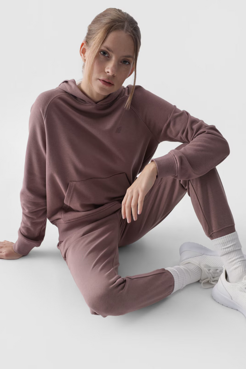 Жіноча толстовка на блискавці, бавовна 4F, рожева 4FWMM00TSWSF1467-56S