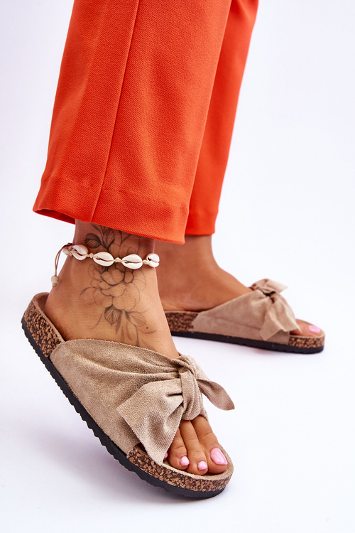 Тапочки На Корковій Підошві Темно-бежеві Венді