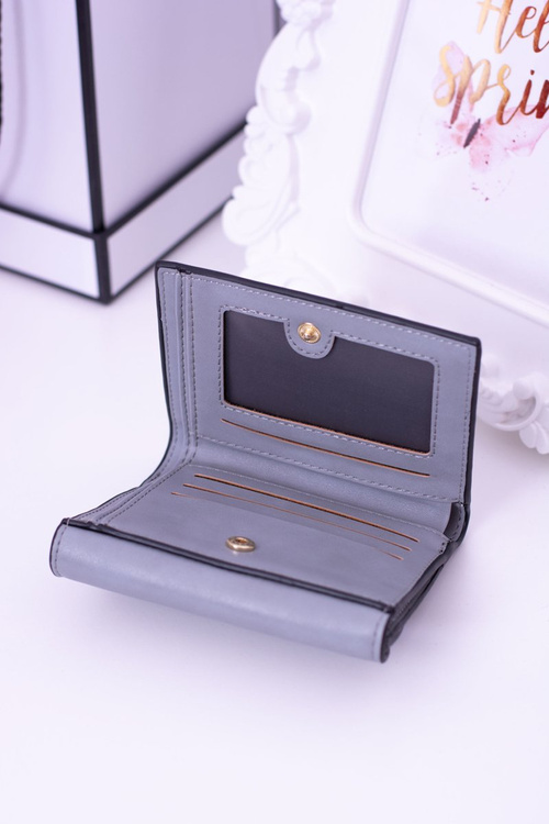 Маленький жіночий гаманець сіро-блакитного кольору