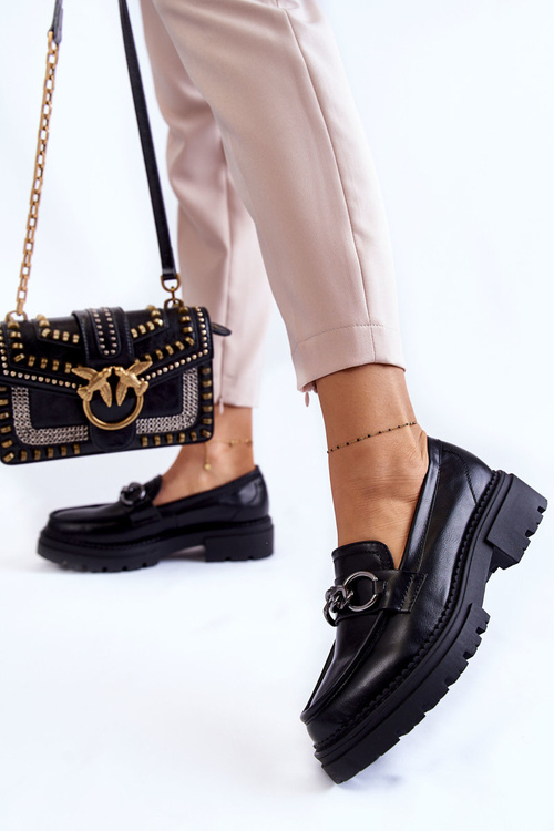 Жіночі лофери Шкіряні лофери La.Fi Black Willows