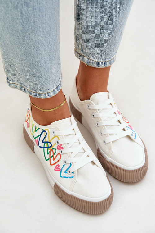 Жіночі Кросівки Серця Білі Fonirea