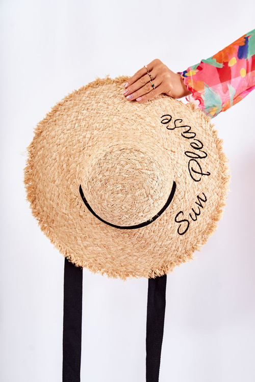 Жіноча Шапка З Чорною Смужкою Бежева Марсела