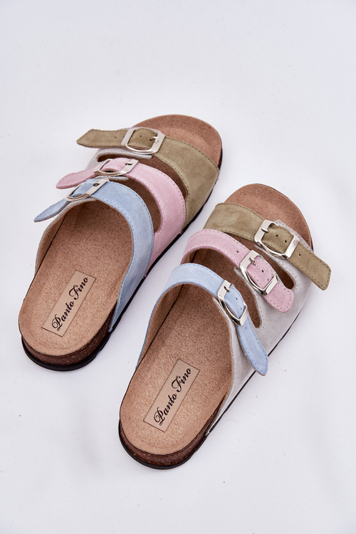 Жіночі Замшеві Сабо З Пряжками Panto Fino Сині RR267034