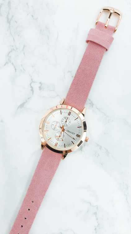 Жіночий годинник Ernest Darsi Pink Suede