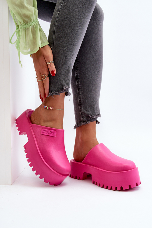 Жіночі шорти на масивній підошві Big Star NN274019 Фуксія