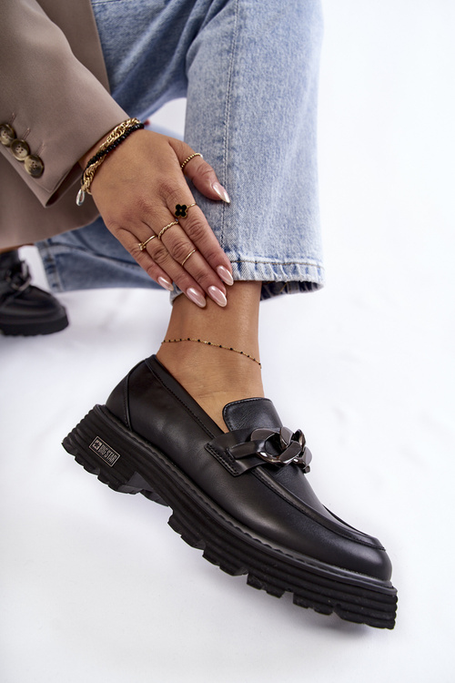 Жіночі шкіряні туфлі Big Star KK274498 Чорні