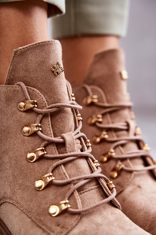 Класичні жіночі замшеві чоботи бежеві Telma