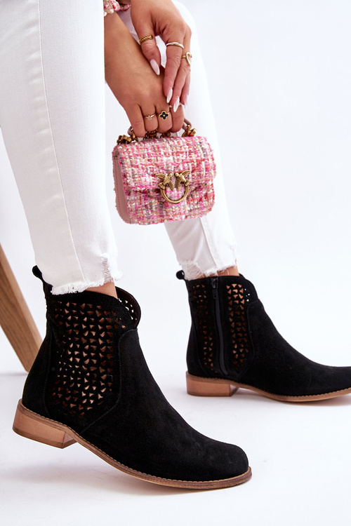 Замшеві чоботи Nicole 2791/028 Black