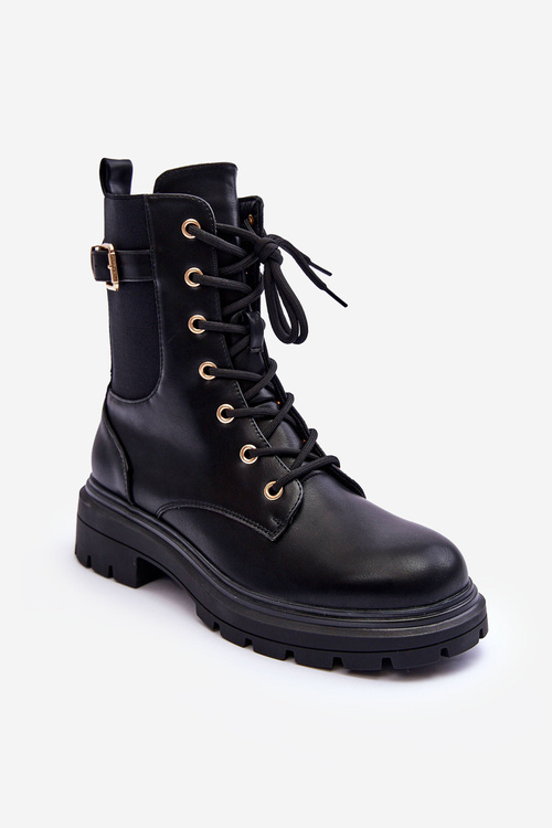 Жіночі шкіряні черевики Workery Black Chrezy 
