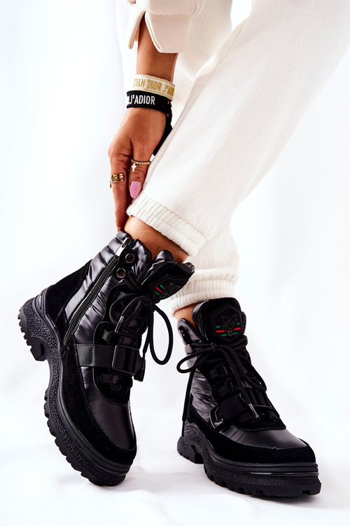 Жіночі снігові черевики на блискавці Black Marcia