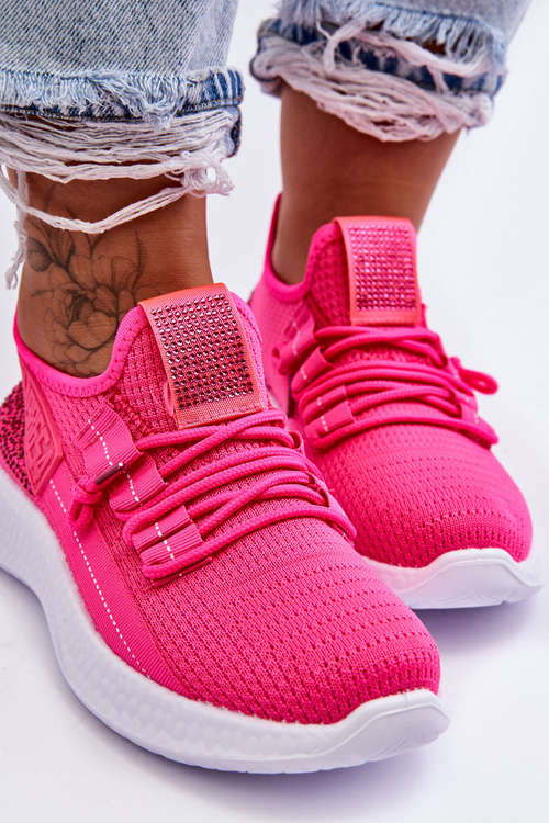 Жіноче спортивне взуття без шнурівки неоново-рожевий Тримай мене!