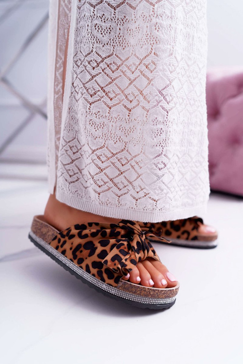 Жіночі шльопанці на пробці Cocard Zirconia Leopard Astria
