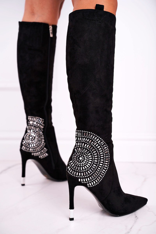 Жіночі чоботи чорні модні