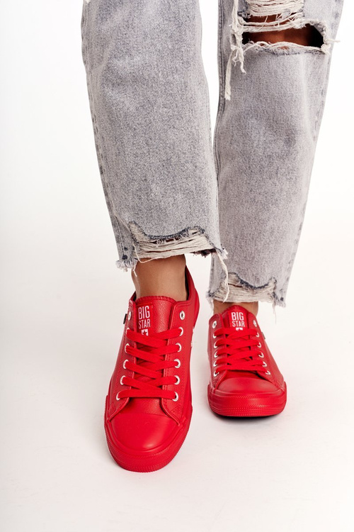 Жіночі шкіряні кросівки Big Star Red V274872