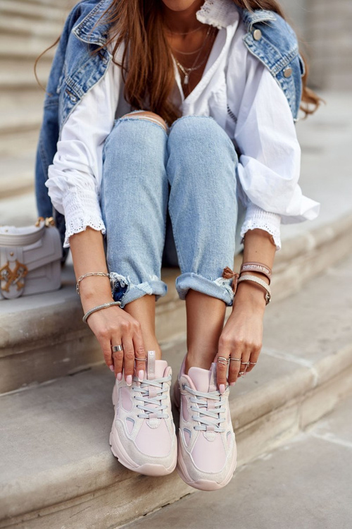 Жіноче спортивне взуття Кросівки Big Star GG274655 Рожеві