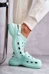 Жіночі поролонові тапочки Crocs Mint Coline