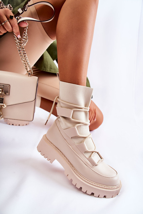 Чоботи жіночі робочі з носком бежеві Fallor