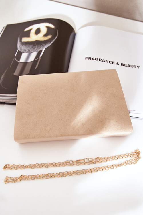 Клатч З Декоративним Серцем Еко Замшевий Бежевий Evilinas