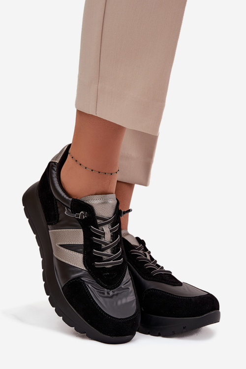 Жіночі кросівки на платформі Vinceza 58561 Чорний