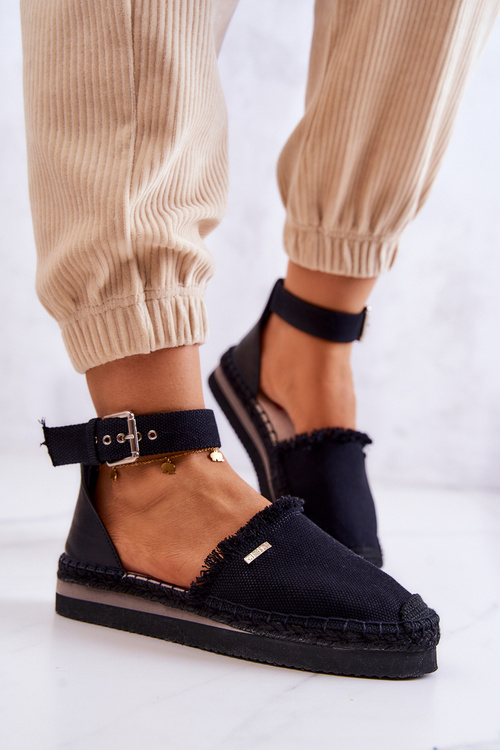 Жіночі еспадрільї з пряжкою Big Star JJ274888 Чорні