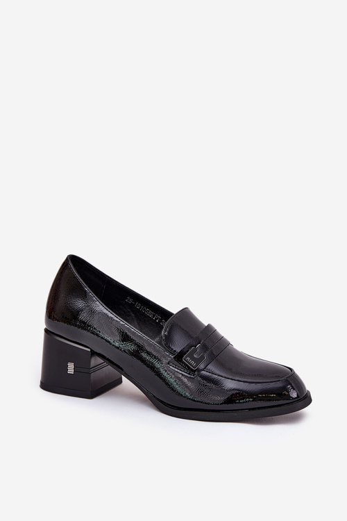 Лакові Шкіряні Жіночі Чоботи На Каблуках Vinceza 18105 Чорні