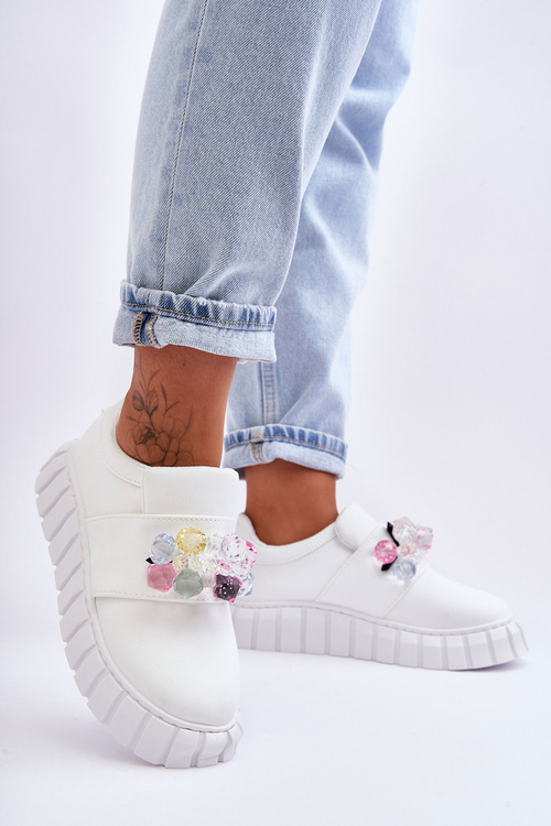 Стильні сліпони напівчеревики з декором White Desire