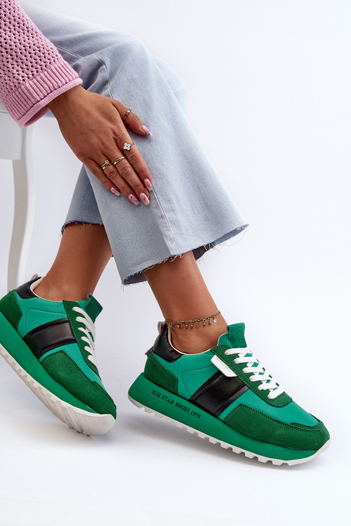 Жіночі кросівки на платформі Big Star NN274501 Memory Foam System Green