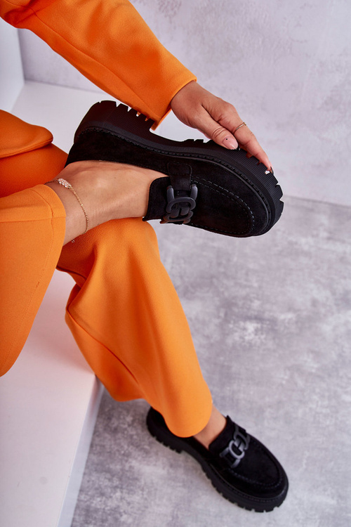 Жіночі замшеві броги з декором Black Leeza