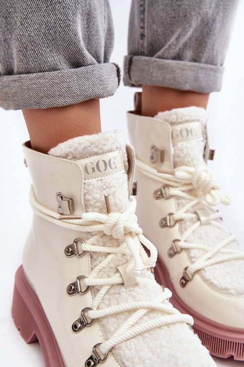 Жіночі лаковані шкіряні черевики Trapper GOE MM2N4083 Білі