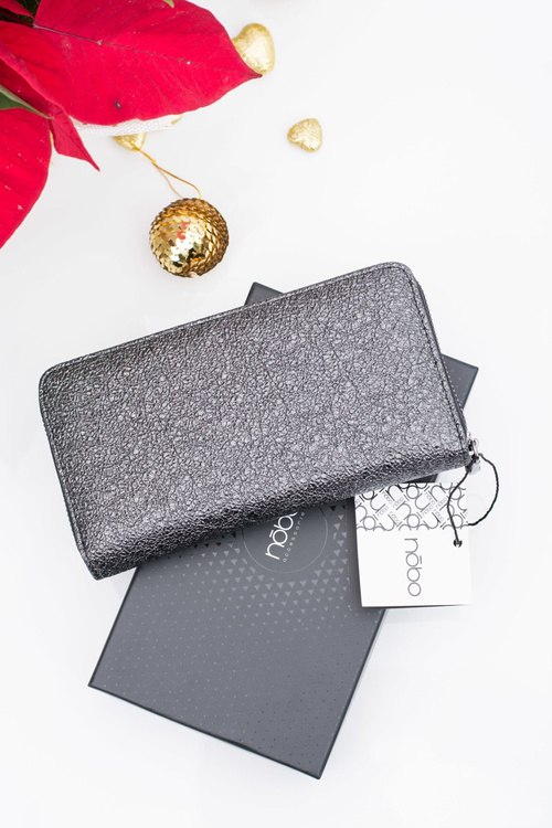Стильний жіночий чорно-сірий гаманець Nobo