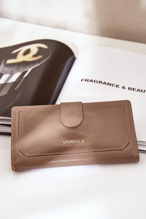 Жіночий Гаманець З Еко Шкіри Темно Бежевий Калінесса