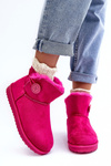 Жіночі стьобані зимові черевики з декоративним орнаментом кольору фуксії Siriol