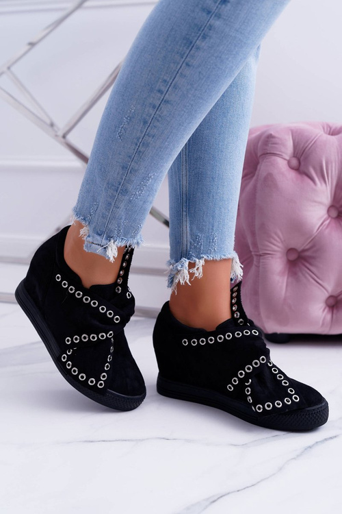 Жіночі кросівки котурні LU BOO Black Margo