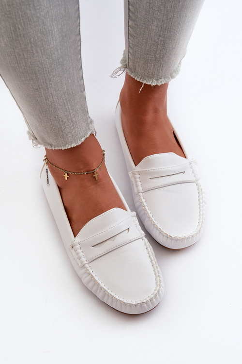 Жіночі білі мокасини зі штучної шкіри Rerceria