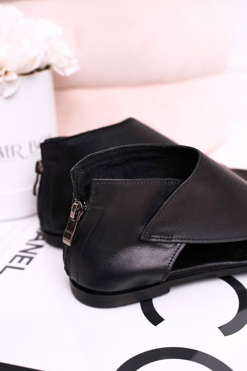 Жіночі шкіряні босоніжки Nicole 2622 Чорні