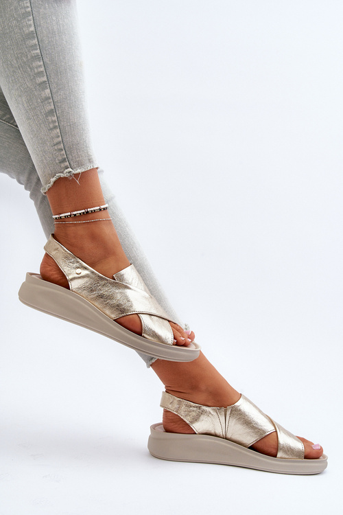 Шкіряні босоніжки на танкетці Black Morgan