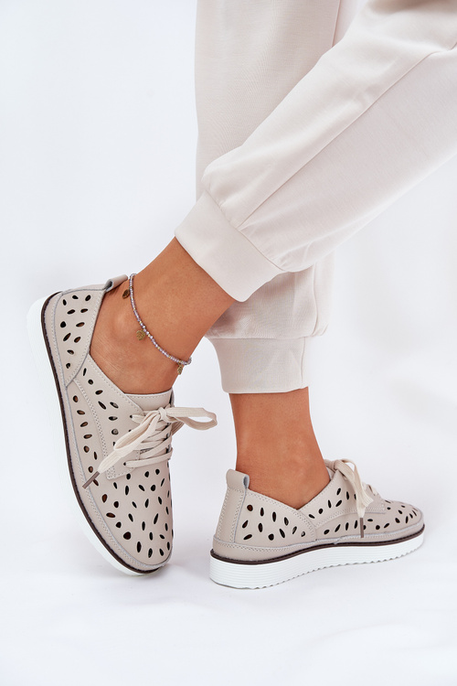 Жіноче Шкіряне Взуття S.Barski LR51-610 Бежеве