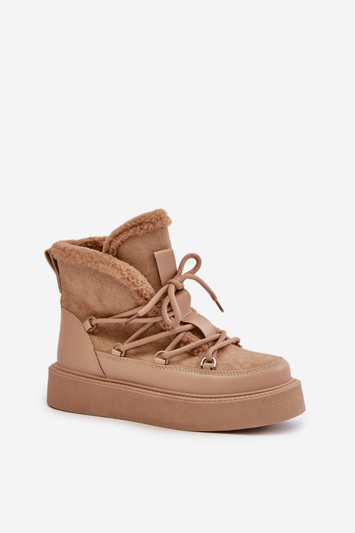 Снігові черевики на платформі Темно-бежеві Tamidra