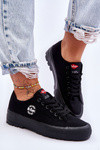Жіночі кросівки на низькій платформі Lee Cooper LCW-23-44-1652L чорні