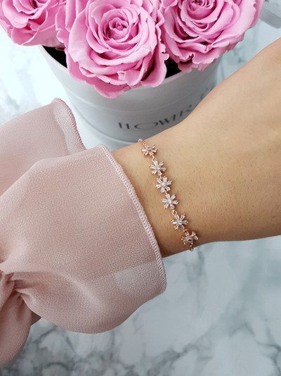 Жіночий браслет-ланцюжок з рожевого золота Лариса