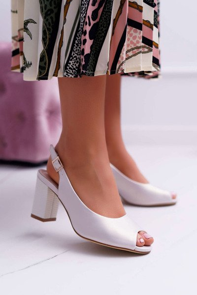 Жіночі босоніжки на шпильці Sergio Leone SK765 Beige Pearl Vime