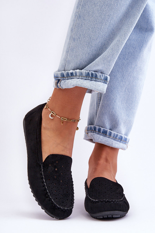 Жіночі замшеві лофери Black Molly